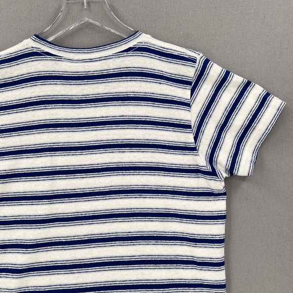 JUNGMAVEN EDDIE BAUER Jung T-shirt Mens Small Striped White Blue Short Sleeve - Picture 5 of 11